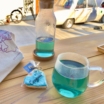 Butterfly appearance changed from a cup of tea