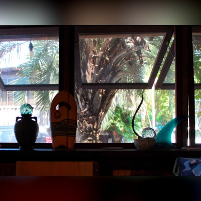 Glass and woody beach house