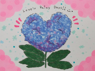 Soon get back to Kamakura. Look! Heart hydrangea : Heartrangea is bloom!! ٩(.› ‹.♡)۶ The heart of people around the world get one as they have indivisual identity and in respect each other.