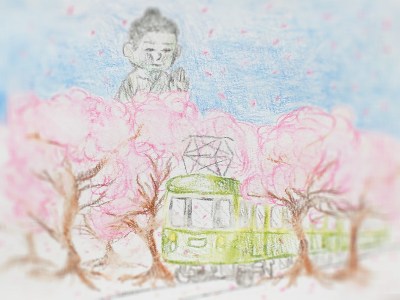 You can see cherry blossom trees in Kinugasa from Enoden train!! Yoritomo set out regional government by Kamakura shogunate to put an end to central control by courtroom. Japaneses are in the peace.