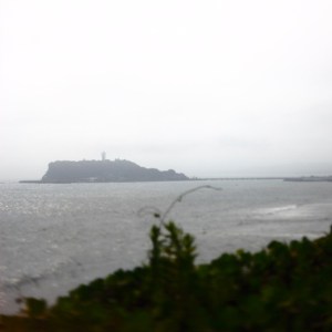 Enoshima Island view from Inamuragasaki