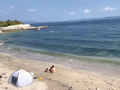 Tatarahama beach in summer
