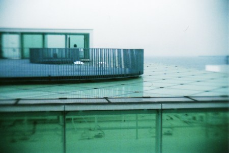 The green glasses of Yokosuka MOA facility like soda bottles on the cloudy or rainy day (*˘ᗜ˘*).｡.:*♡