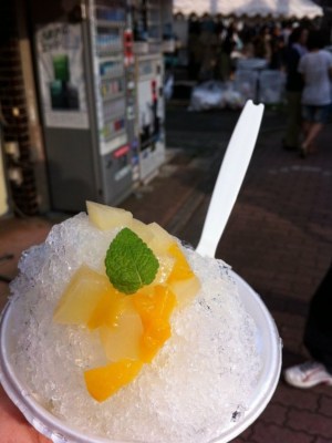 Hand-held-made soft frappe dessert!