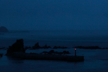 Sailing signal lights evening