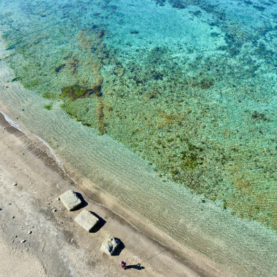 Looking down from Jogashima Bridge