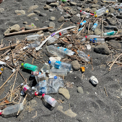 Beach garbage in Miura Peninsula
