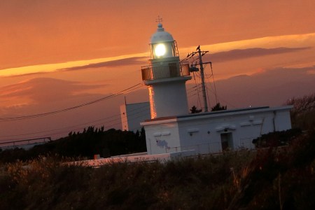 Horizon angle of Jogashima lighthouse.
