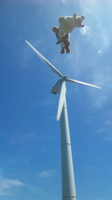 Rilakkuma swims in wind♡〜٩( ˶´꒳`˶ )۶〜♡
