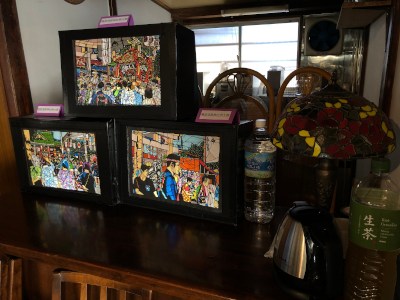 Scratch art - Shrine fes. in Kamoi