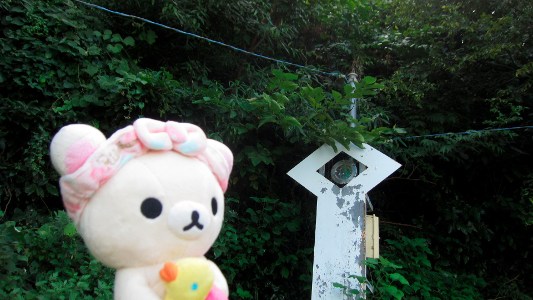 Small indicator light at the north side of Atagoyama